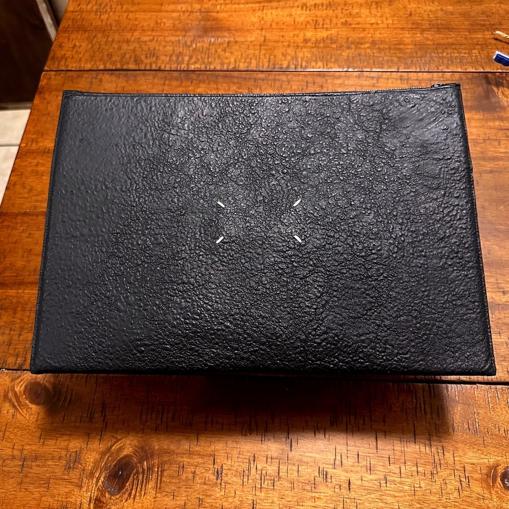 Maison Martin Margiela Leather Pouch w/glasses case on back